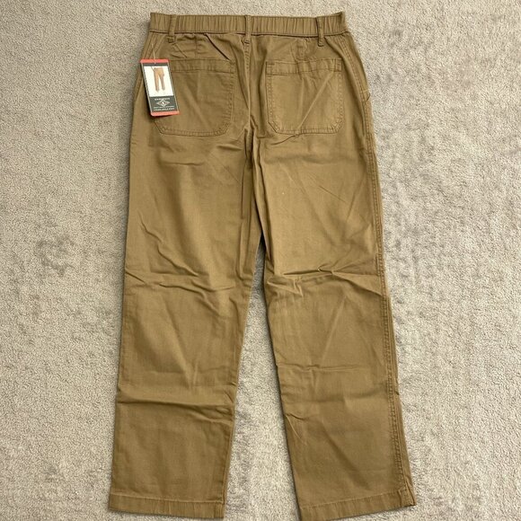 NEW G.H. Bass & Co. Women's Size 8 Chino Straight Leg Ankle Pans Brown - Picture 3 of 10